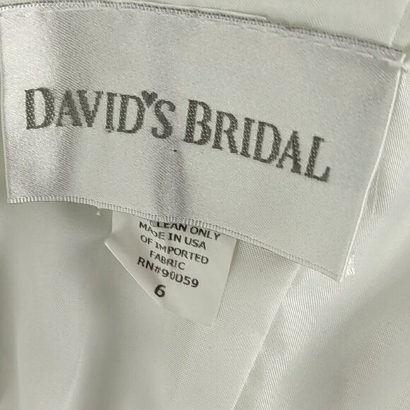 David's Bridal Women's Green Floral Strapless Dress Size 6 - Picture 10 of 12